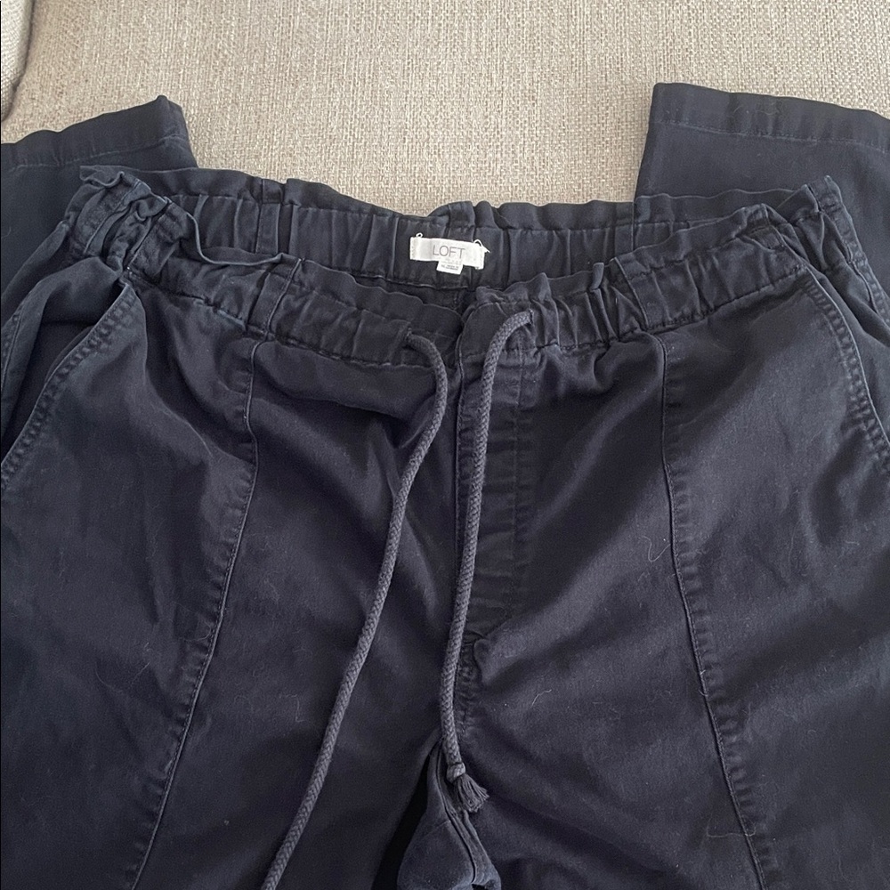 LOFT Women's Black Drawstring Pants